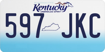 KY license plate 597JKC