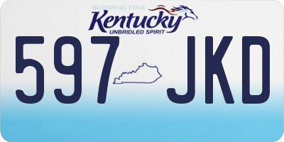 KY license plate 597JKD