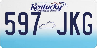 KY license plate 597JKG