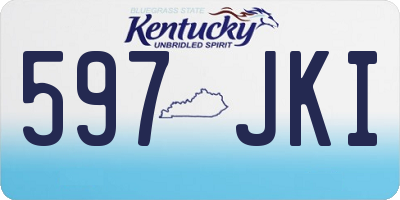 KY license plate 597JKI