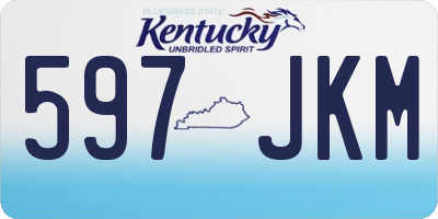 KY license plate 597JKM