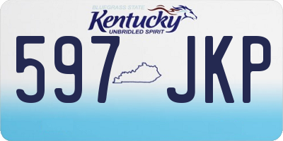 KY license plate 597JKP