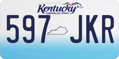 KY license plate 597JKR