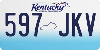 KY license plate 597JKV