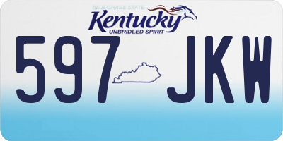 KY license plate 597JKW