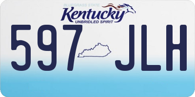 KY license plate 597JLH