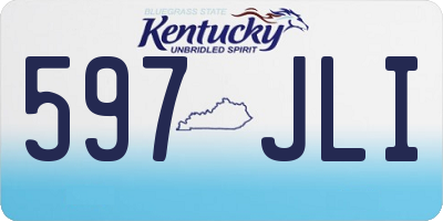 KY license plate 597JLI