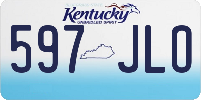KY license plate 597JLO