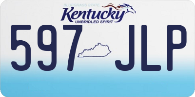 KY license plate 597JLP