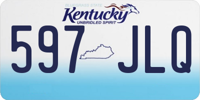 KY license plate 597JLQ