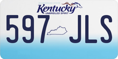 KY license plate 597JLS
