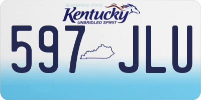 KY license plate 597JLU