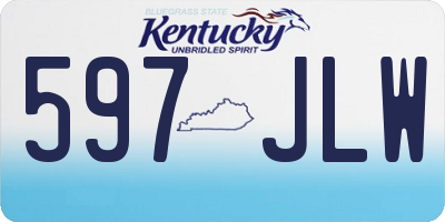 KY license plate 597JLW