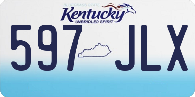 KY license plate 597JLX