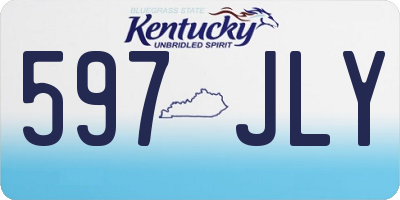 KY license plate 597JLY