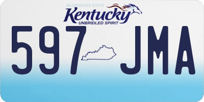 KY license plate 597JMA