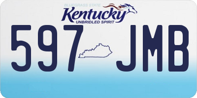 KY license plate 597JMB