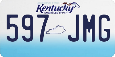 KY license plate 597JMG