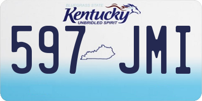 KY license plate 597JMI