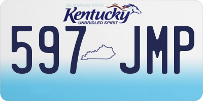 KY license plate 597JMP