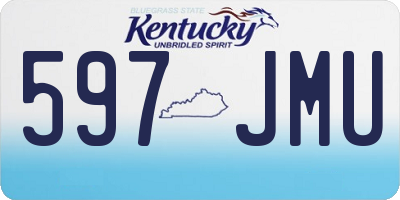 KY license plate 597JMU