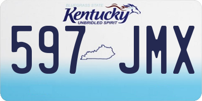KY license plate 597JMX