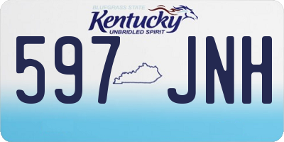 KY license plate 597JNH