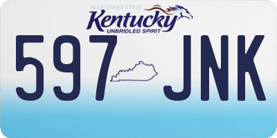 KY license plate 597JNK