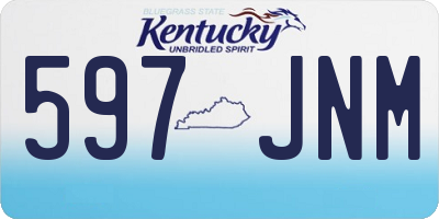 KY license plate 597JNM