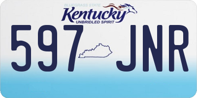 KY license plate 597JNR