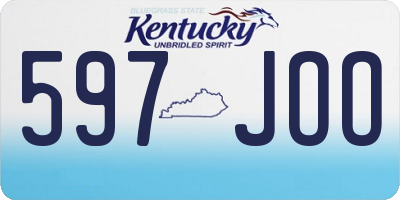 KY license plate 597JOO