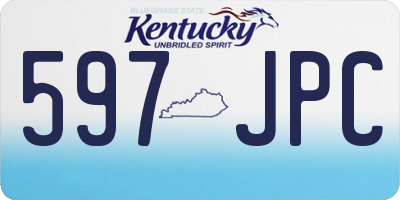 KY license plate 597JPC