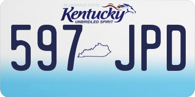 KY license plate 597JPD
