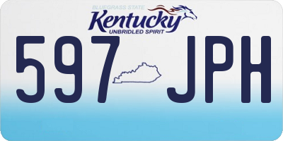 KY license plate 597JPH