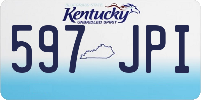 KY license plate 597JPI