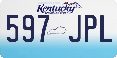 KY license plate 597JPL