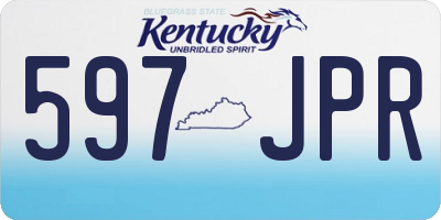 KY license plate 597JPR