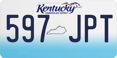 KY license plate 597JPT