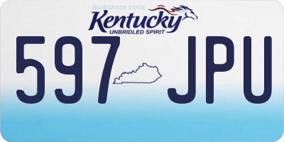 KY license plate 597JPU