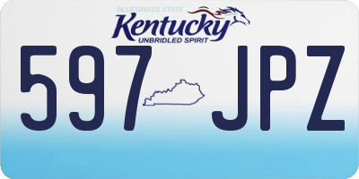 KY license plate 597JPZ