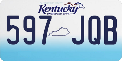 KY license plate 597JQB
