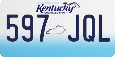 KY license plate 597JQL