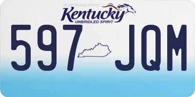 KY license plate 597JQM