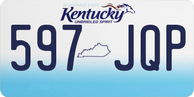 KY license plate 597JQP
