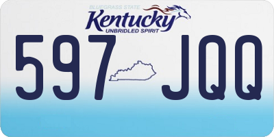 KY license plate 597JQQ