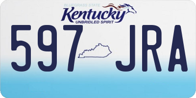 KY license plate 597JRA