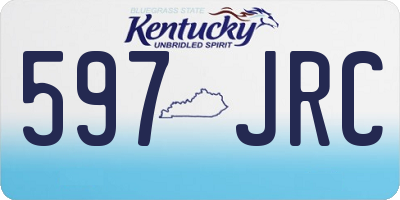 KY license plate 597JRC