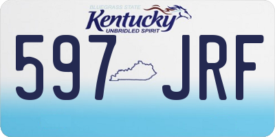 KY license plate 597JRF