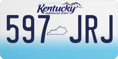 KY license plate 597JRJ