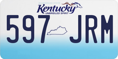 KY license plate 597JRM